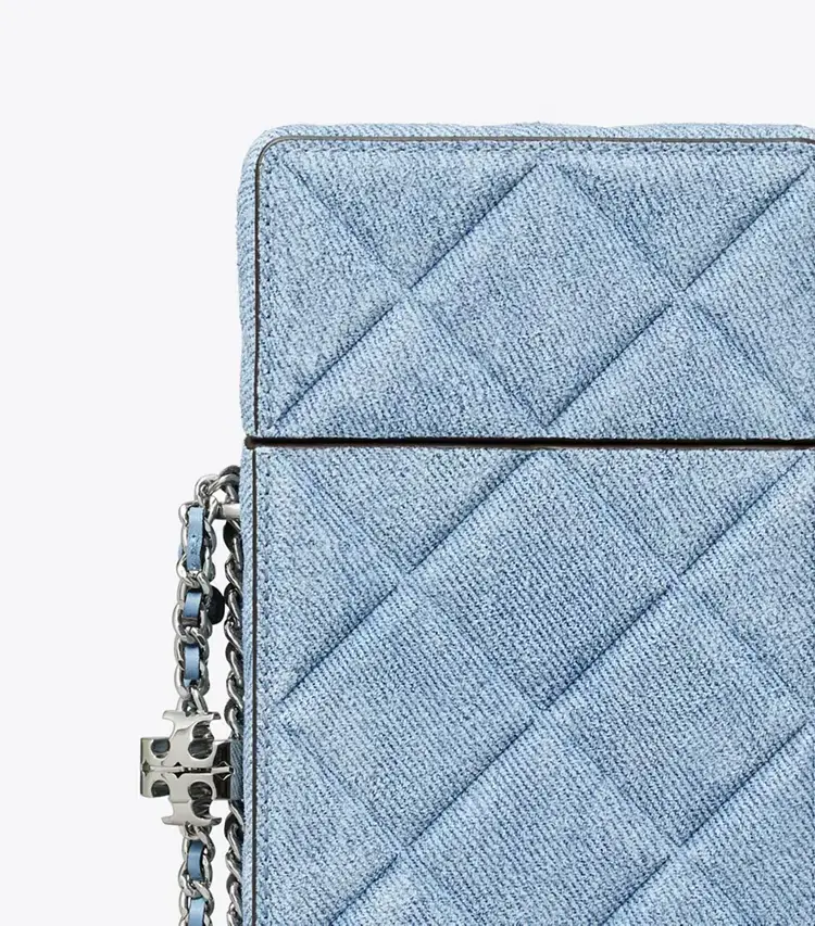 Fleming Denim-Print Suede Phone Crossbody - Image 4