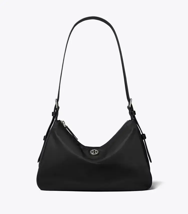 Small Nylon Zip-Top Shoulder Bag - Image 2