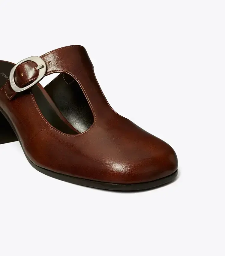 Violet T-Strap Heeled Mule - Image 4