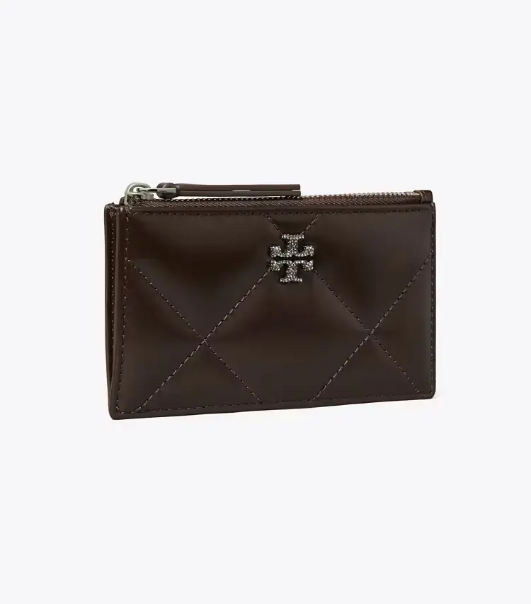 Kira Diamond Quilt PavÉ Zip Card Case