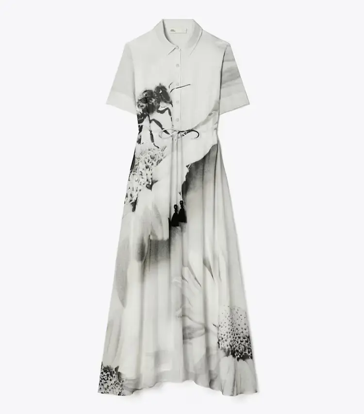 Silk Cotton Voile Shirtdress