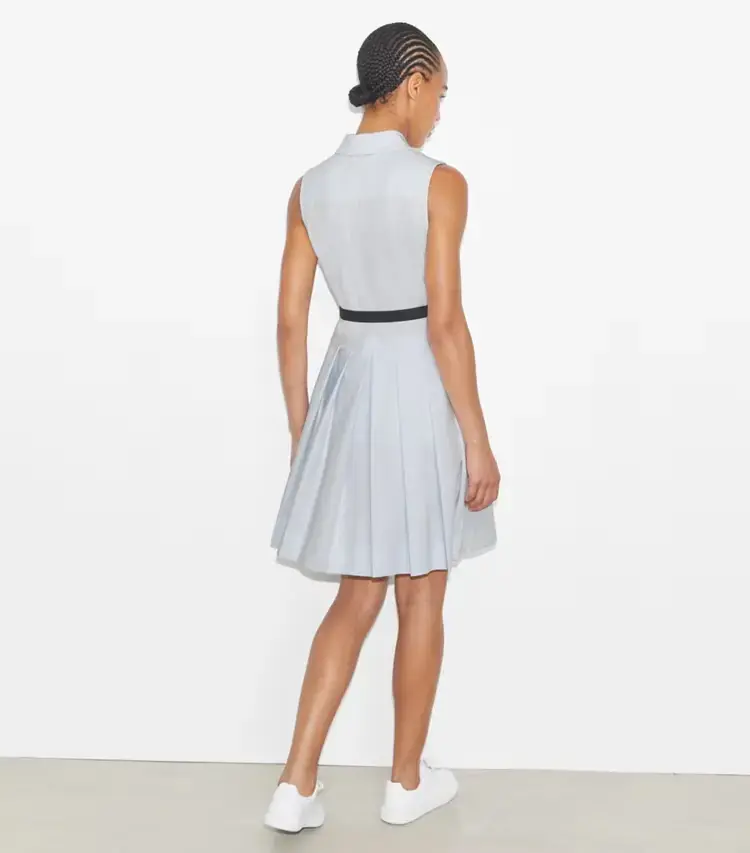 T Monogram Jacquard Pleated Golf Dress - Image 4
