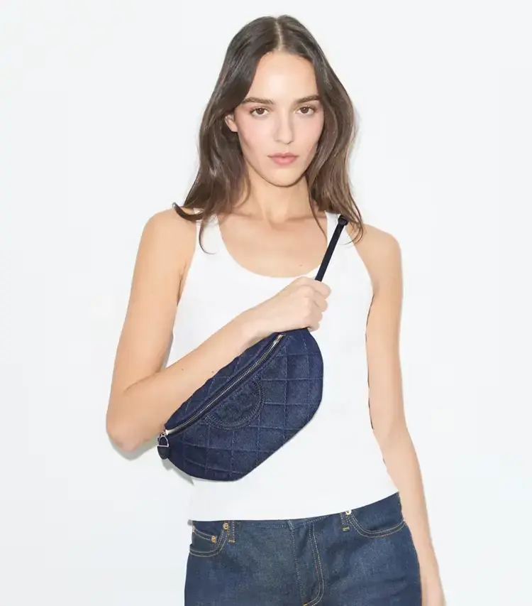 Fleming Denim Charm Belt Bag - Image 2