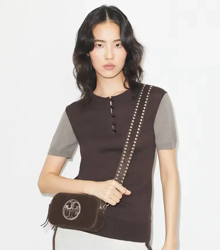 Mini Miller Suede Crossbody Bag - Image 2