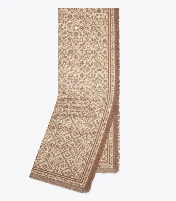 T Monogram Floral Oblong Scarf - Image 3