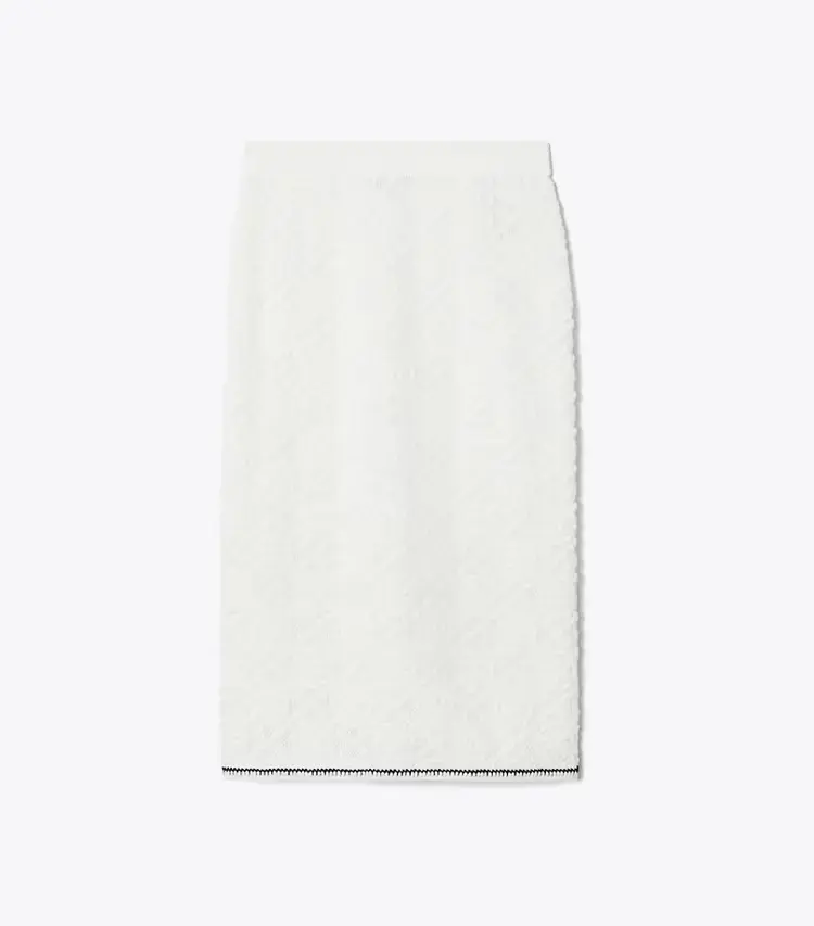 Cotton Logo Lace Skirt