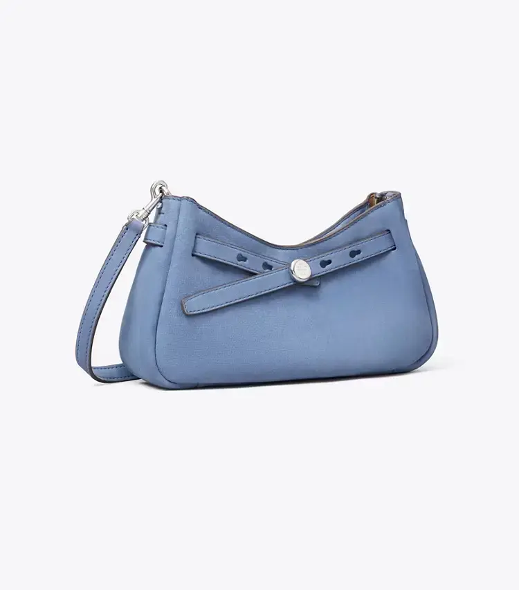 Romy Nubuck Zip-Top Crossbody Bag