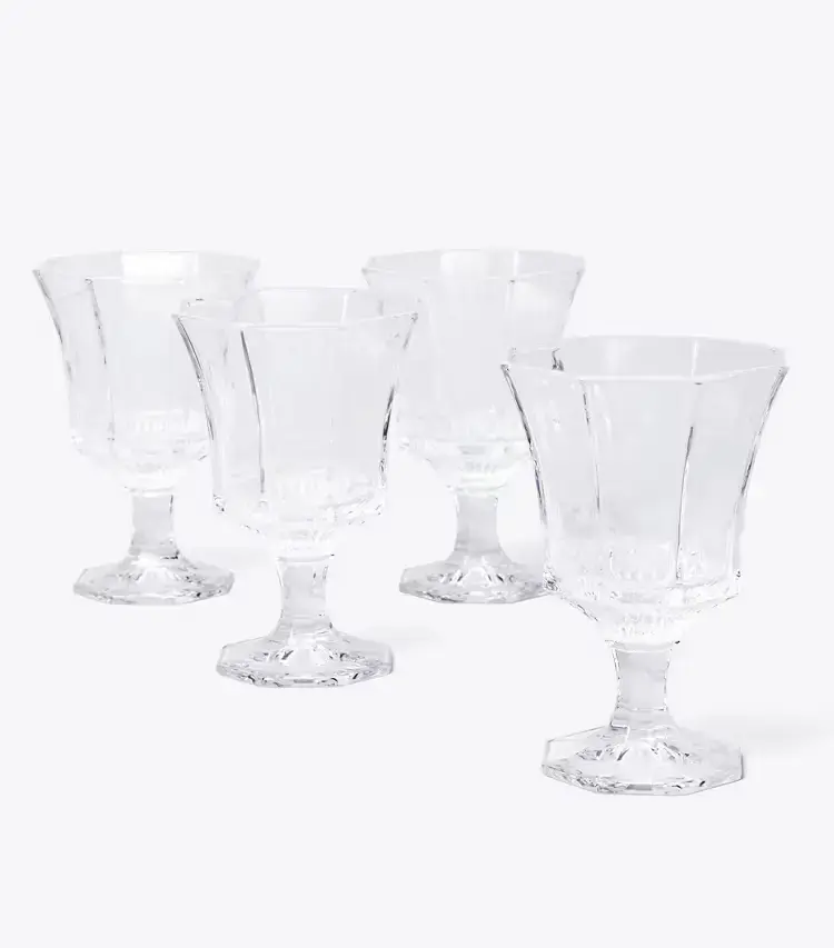 Pressed-Glass Wine Glass, Set Of 4 - Image 2