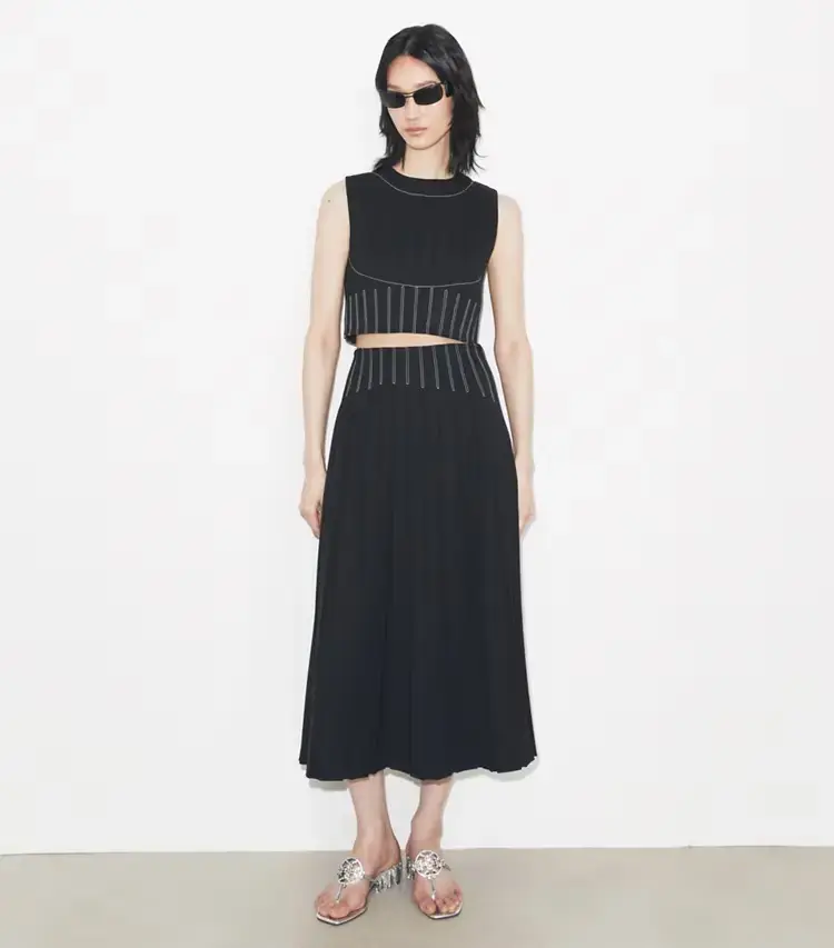 Wool Twill Pleated Top - Image 3