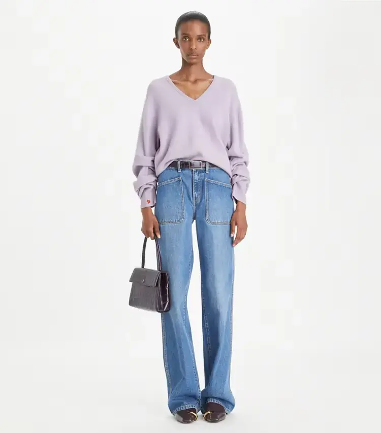 Wool V-Neck Sweater - Image 3
