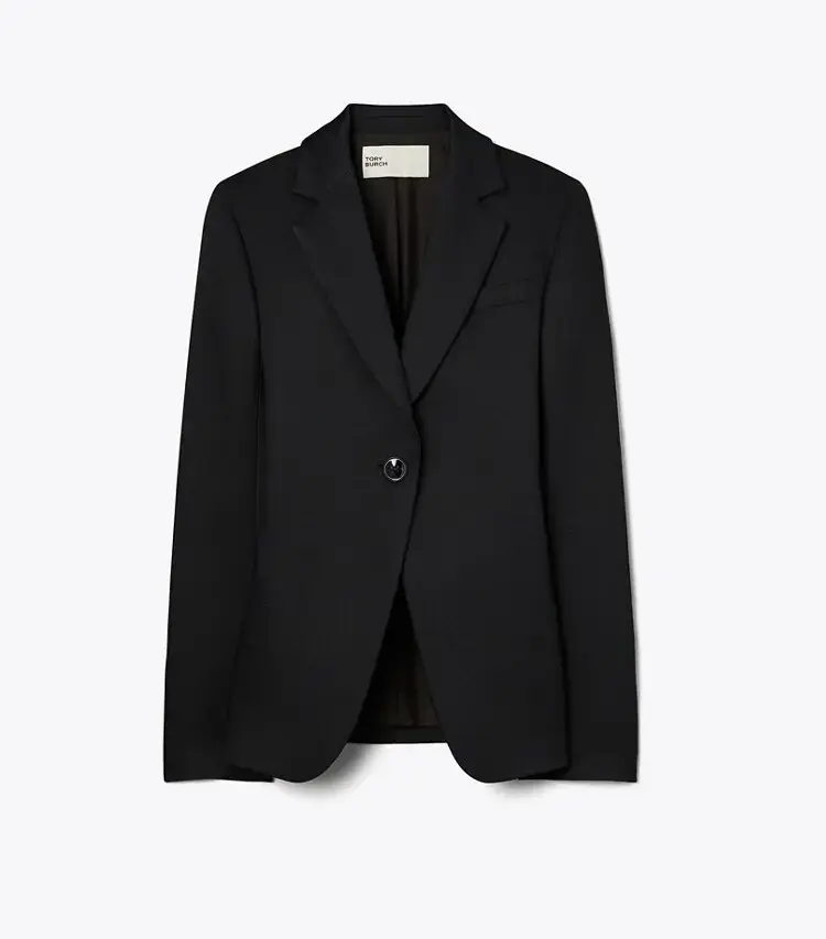 Textured Crepe Blazer