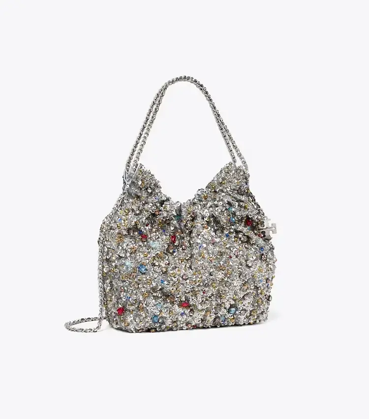 Mini Fleming Embellished Hobo Bag