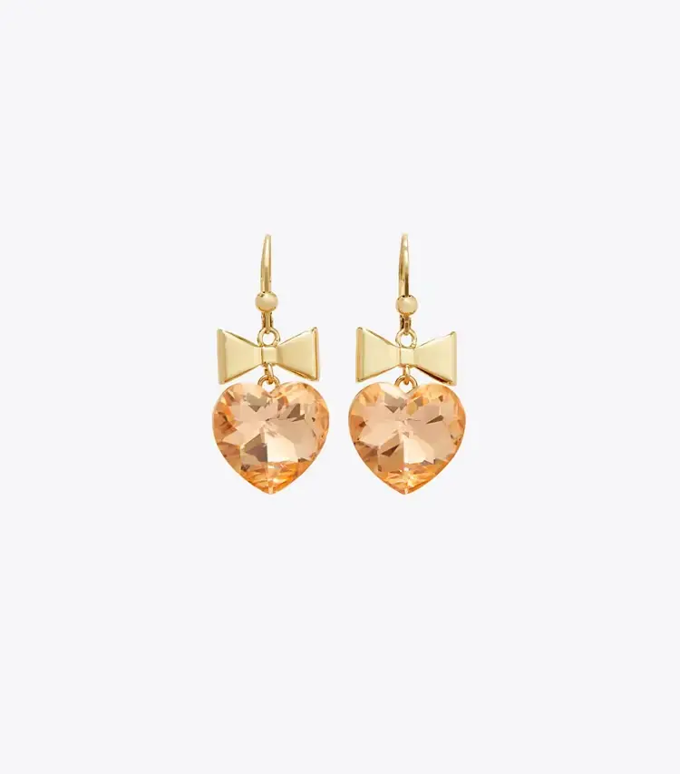 Curiosity Heart And Bow Earrings - Image 2
