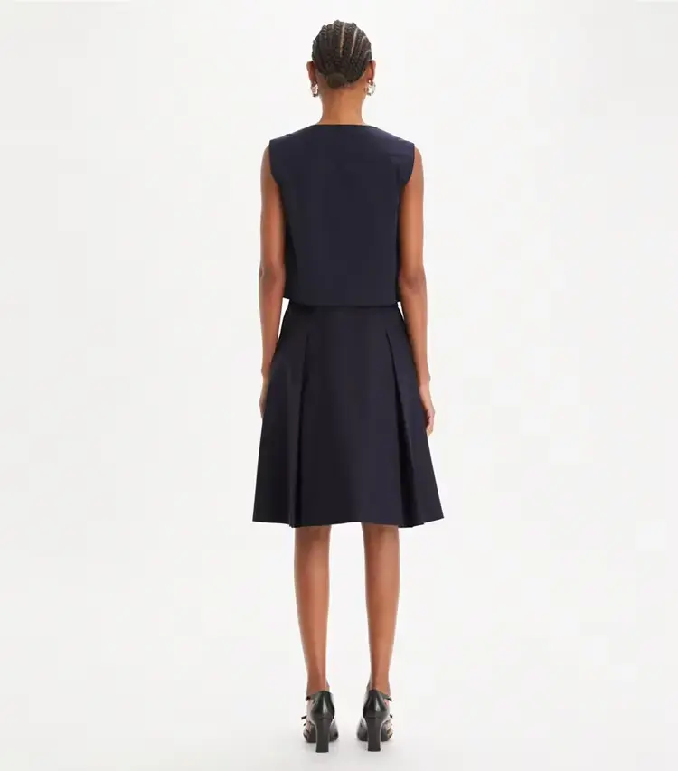 Pleated Twill Skirt - Image 3