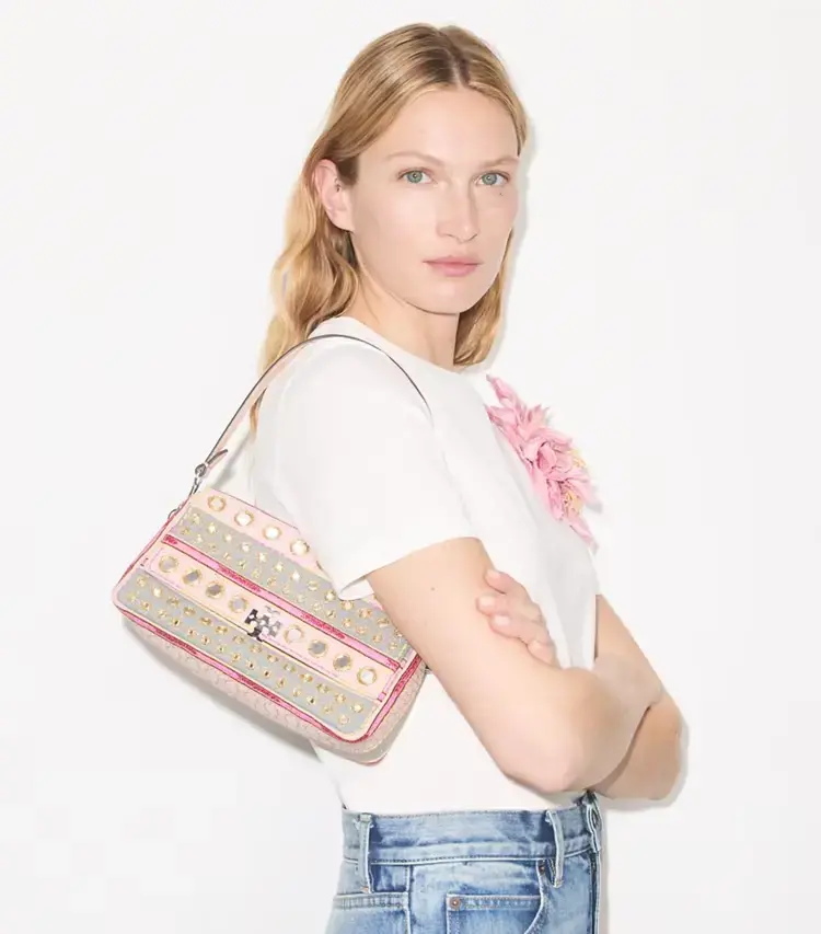 Small Charlie Embellished Shoulder Bag - Image 2