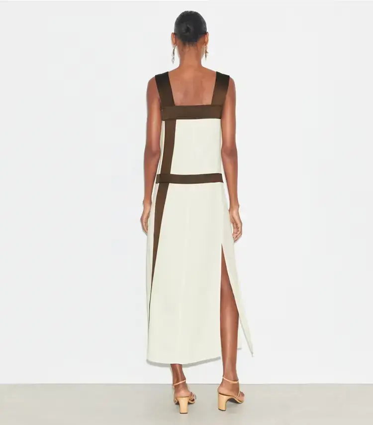 Colorblock Satin Dress - Image 3