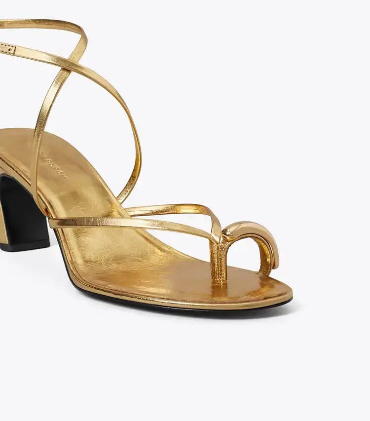 Pierced Multi-Strap Heeled Sandal - Image 4