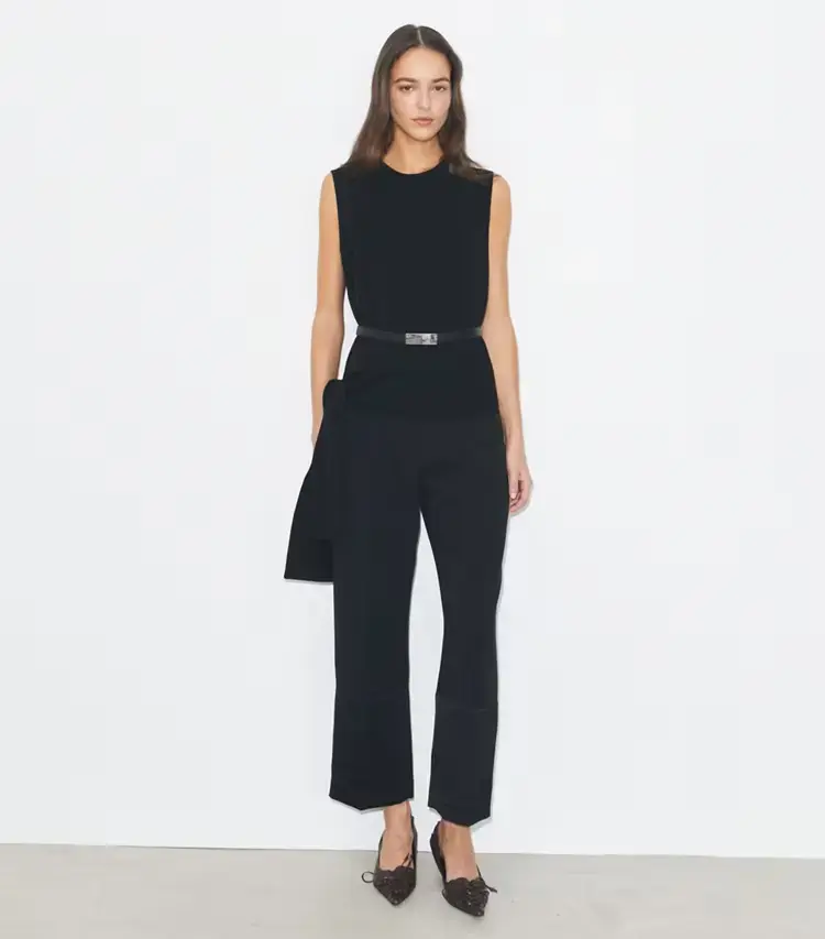 Cropped Crepe Pant - Image 2