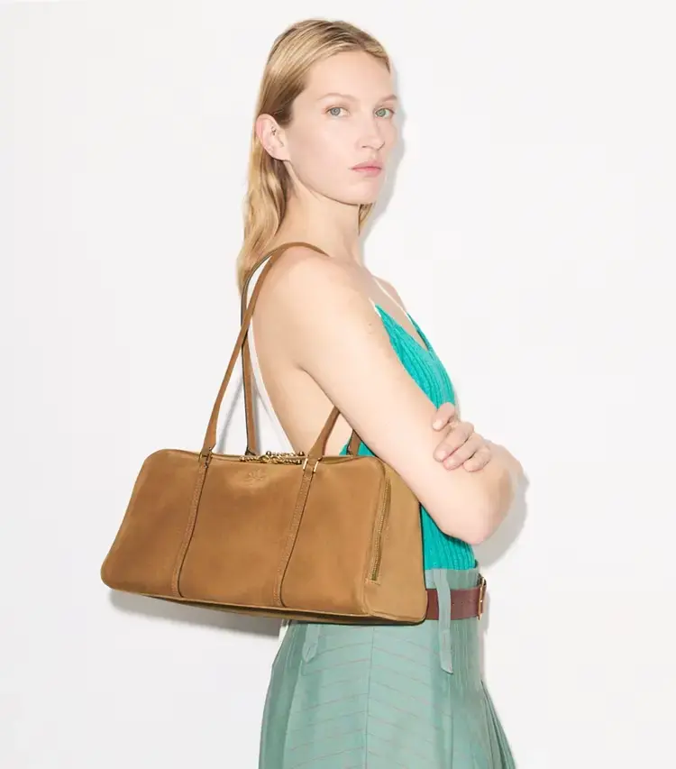 Marshmallow Suede Satchel - Image 2