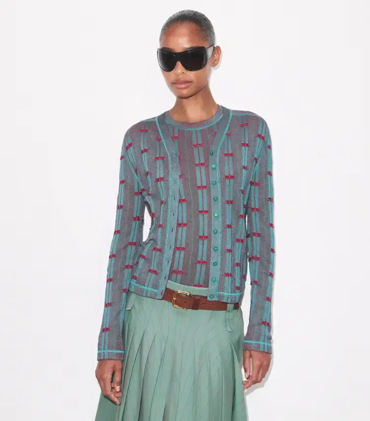 Ribbed Viscose Cardigan - Image 2