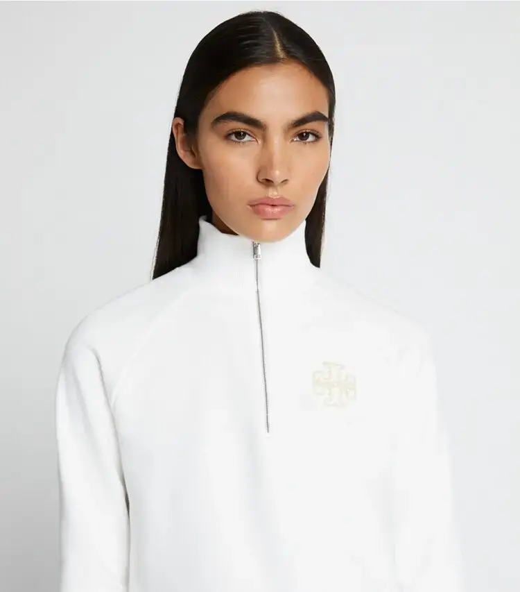 Heavy French Terry Half-Zip Sweatshirt - Image 2