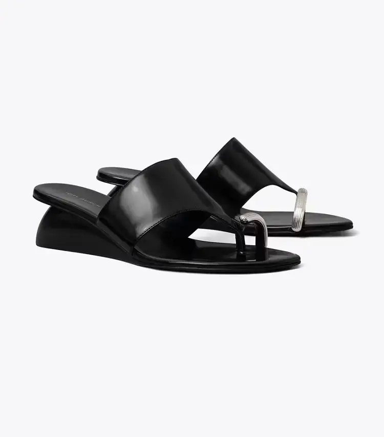 Pierced Wedge Sandal