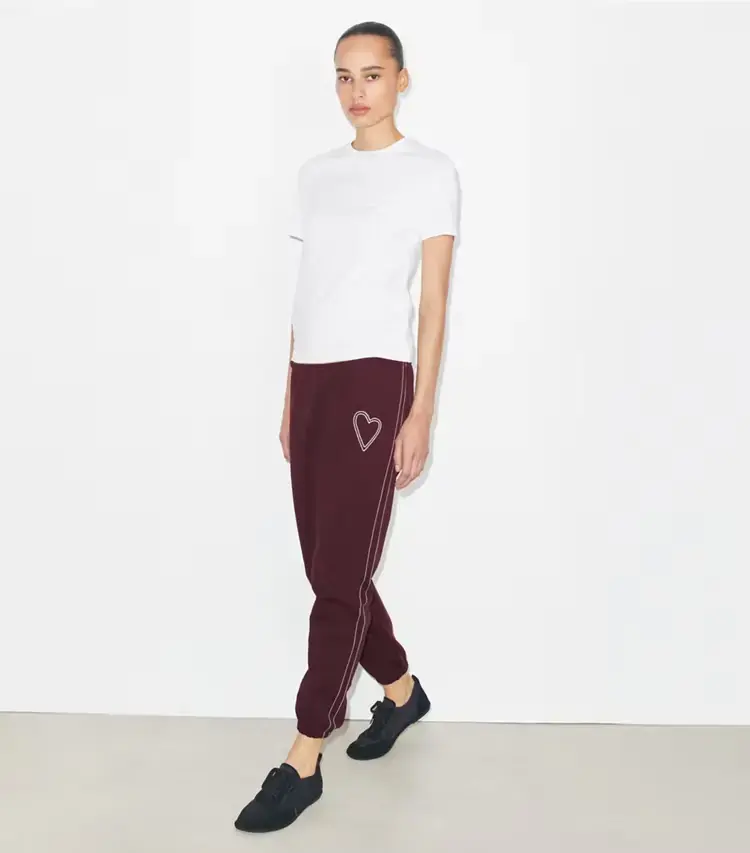 Pick Stitch Heart French Terry Sweatpant - Image 2
