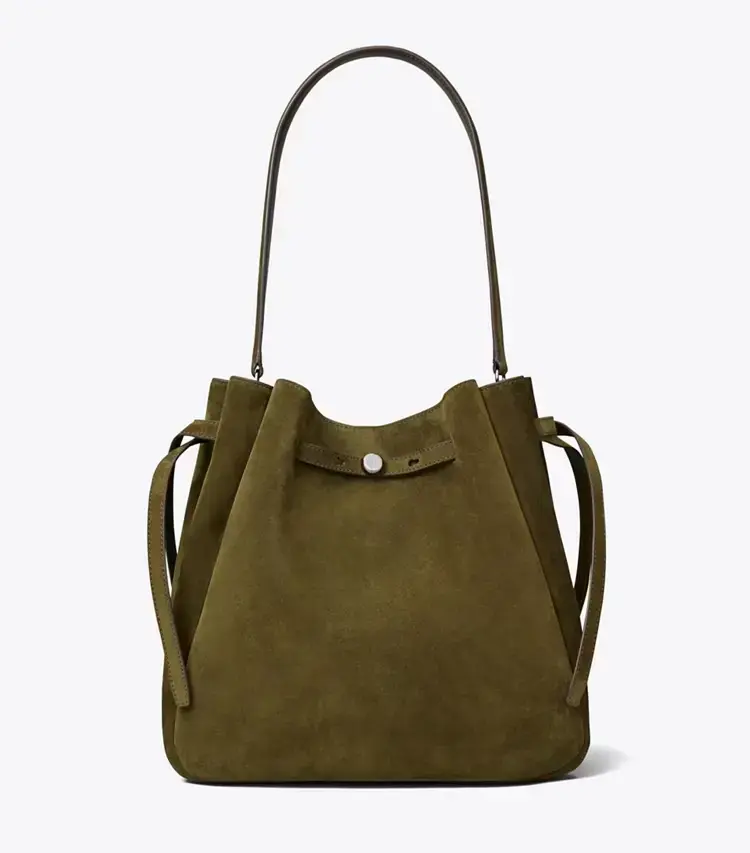 Large Romy Suede Bucket Bag - Image 3