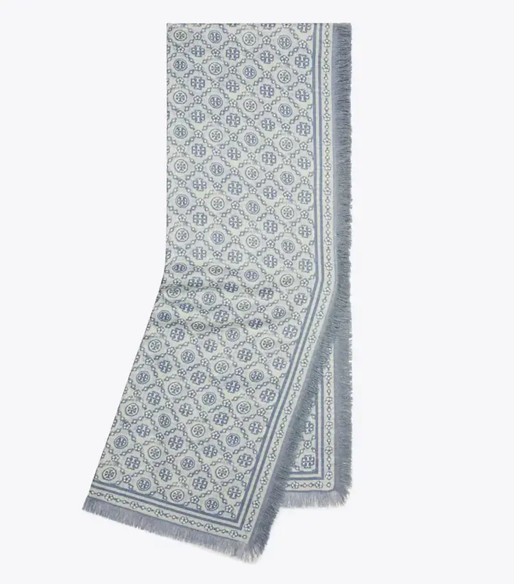 T Monogram Floral Oblong Scarf - Image 3