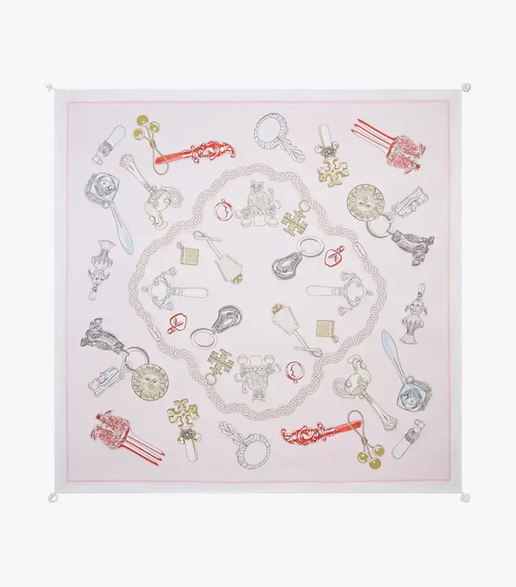 Rattles Silk Square Scarf