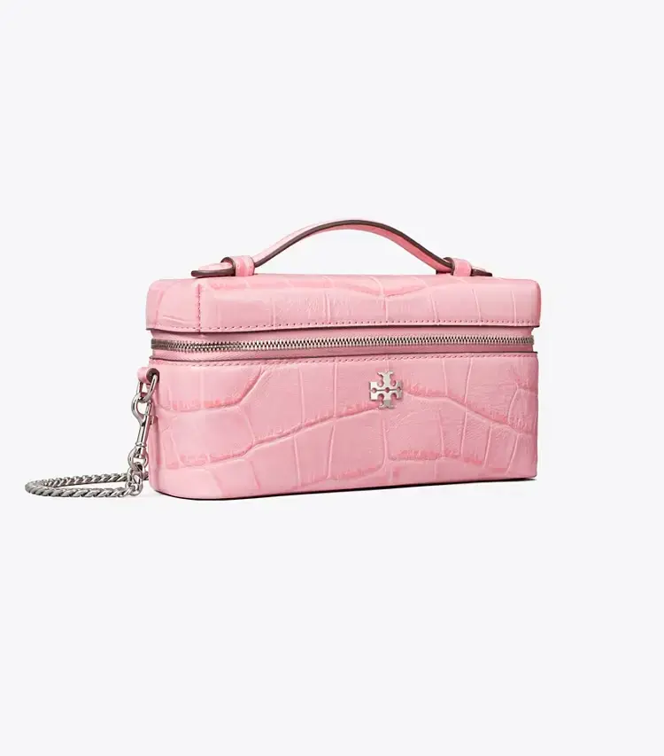 Charlie Croc-Embossed East-West Vanity Case