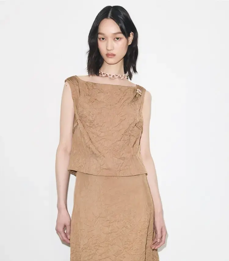 Crinkled Viscose Top - Image 2
