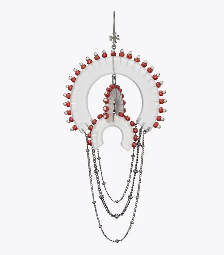 Bead And Resin Chandelier Earrings - Image 2