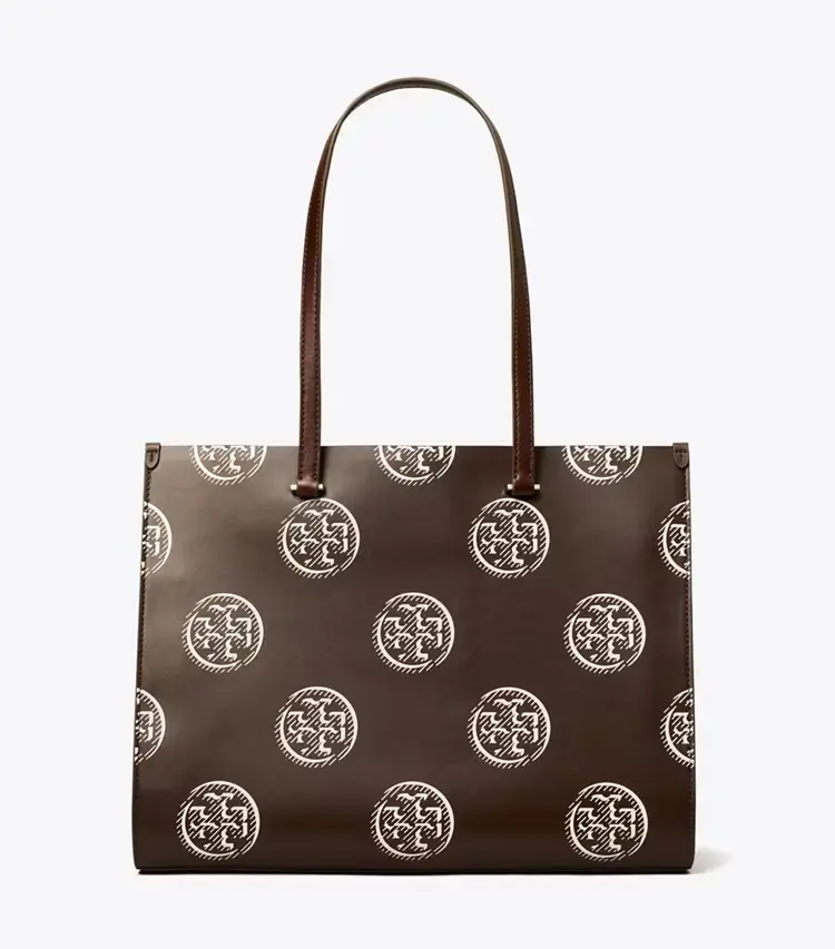 T Monogram Contrast Embossed Tote - Image 3