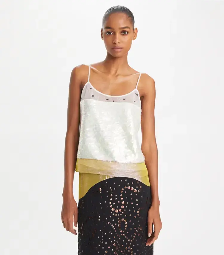 Embellished LamÉ Slip Top - Image 2