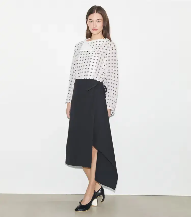 Cotton Wrap Skirt - Image 2