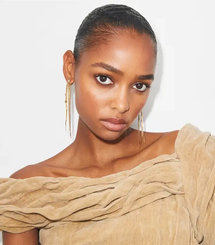 Runway Front-Back Chain Earrings - Image 2