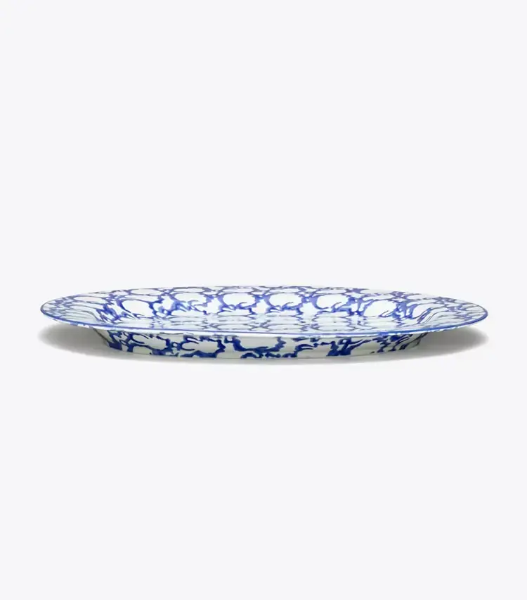 Spongeware Oval Serving Platter - Image 2