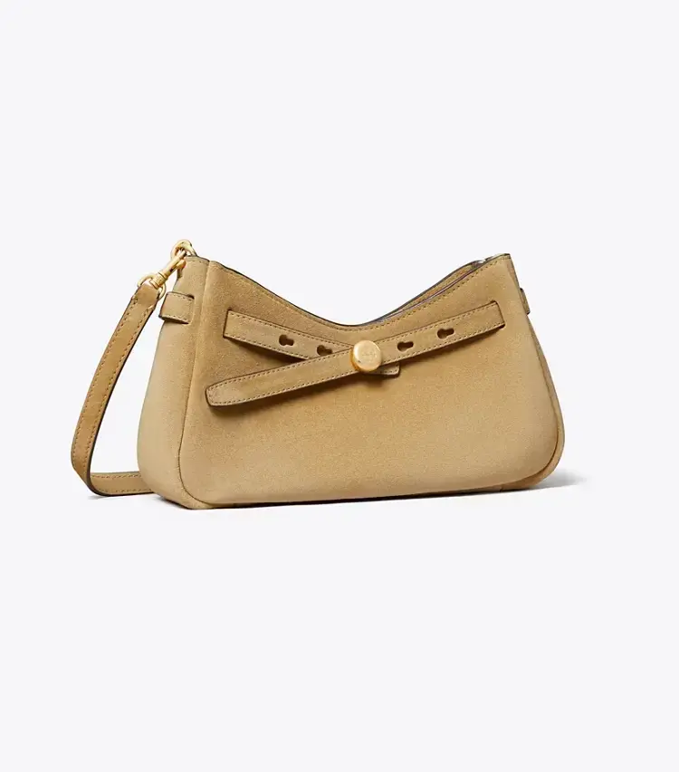 Romy Suede Zip Top Crossbody Bag