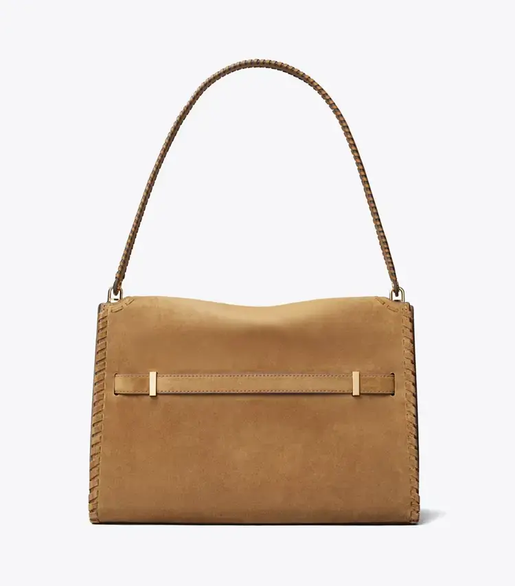 Large Lee Radziwill Suede Shoulder Bag - Image 4
