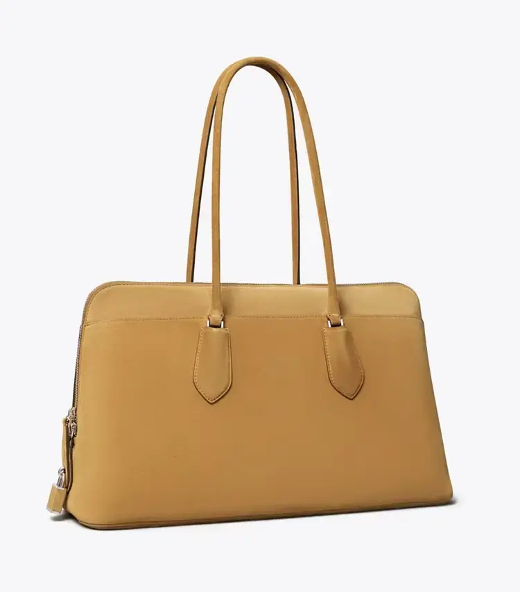 Lock Suede Satchel
