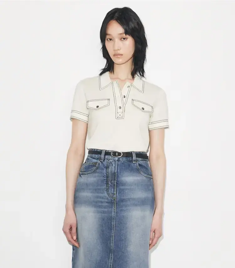 Topstitch Wool Polo - Image 2
