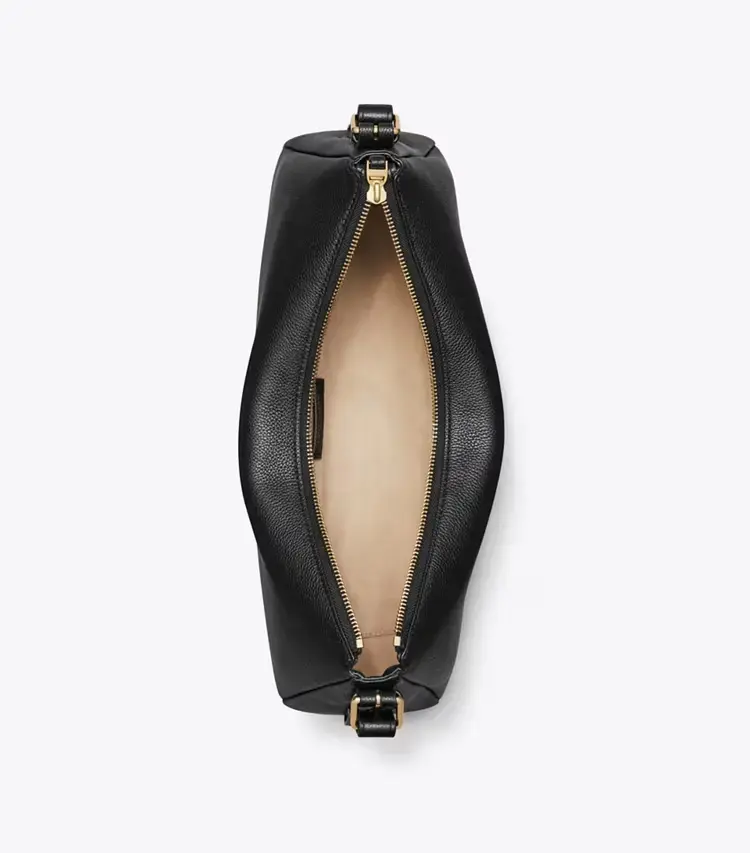 Leather Zip Top Shoulder Bag - Image 4