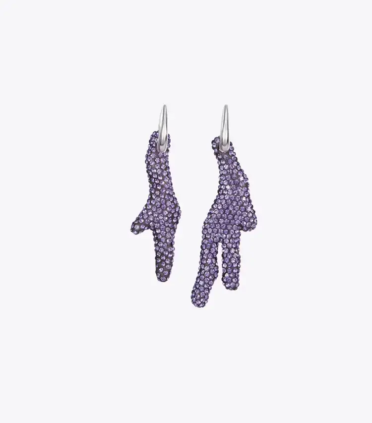 Curiosity Coral Hoop Earrings