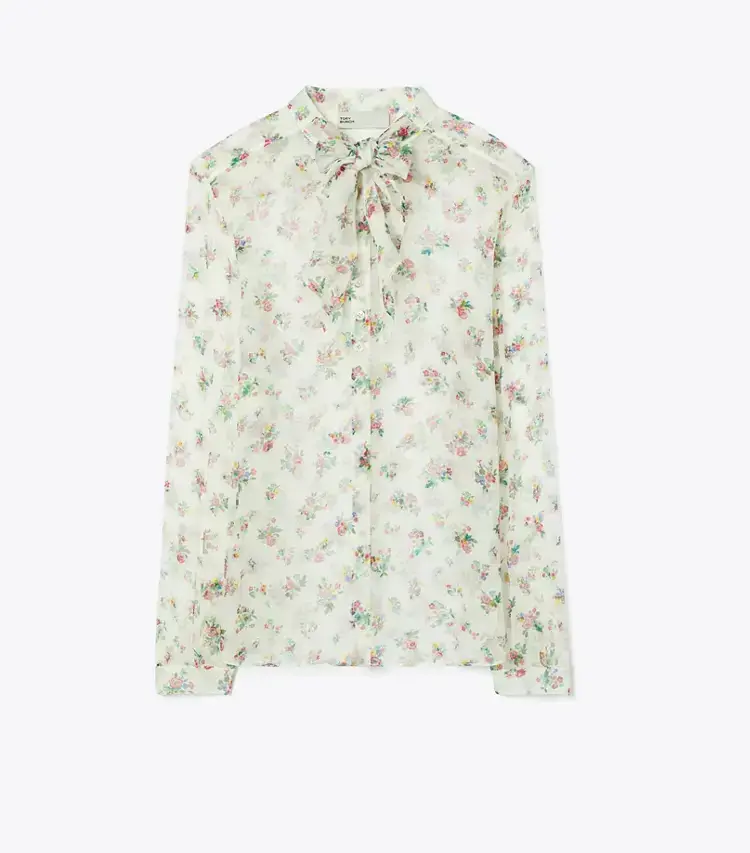 Silk Bow Blouse