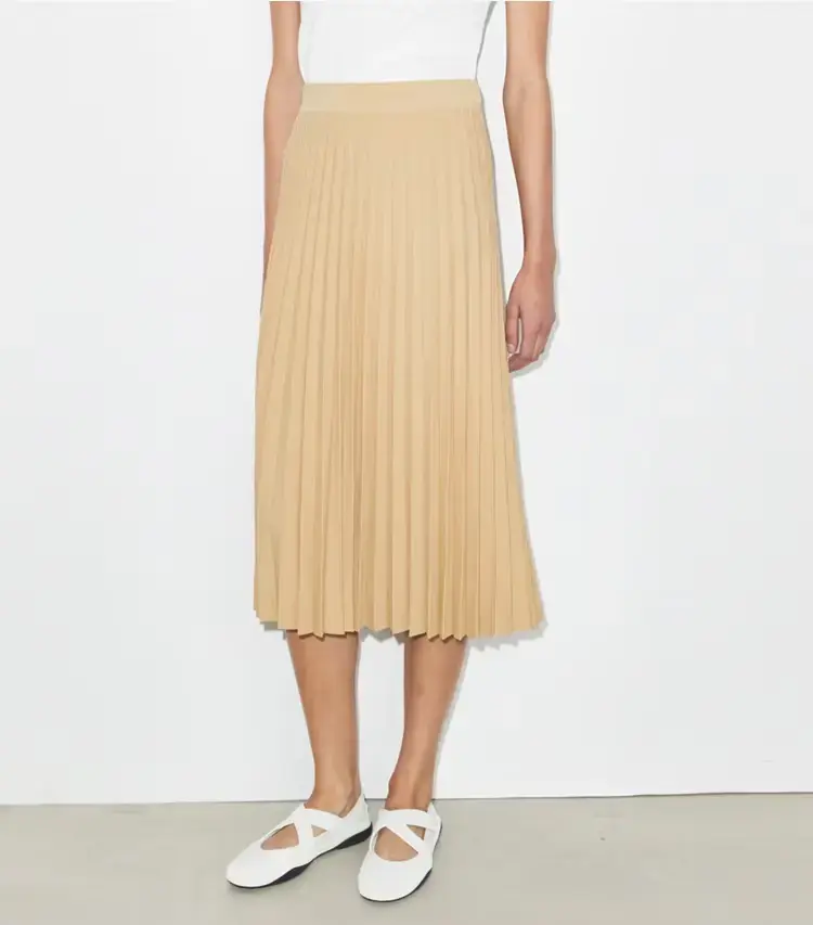 Pleated Viscose Skirt - Image 4