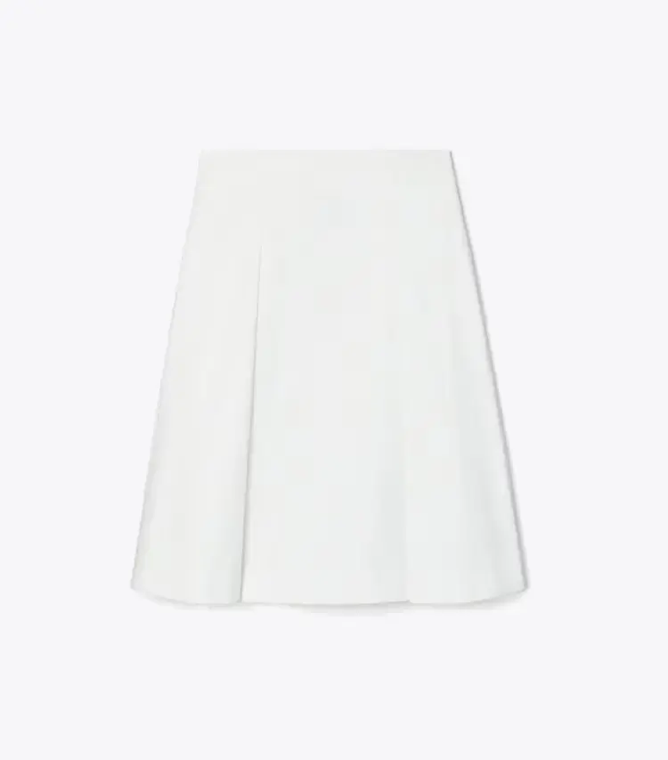 Pleated Twill Skirt