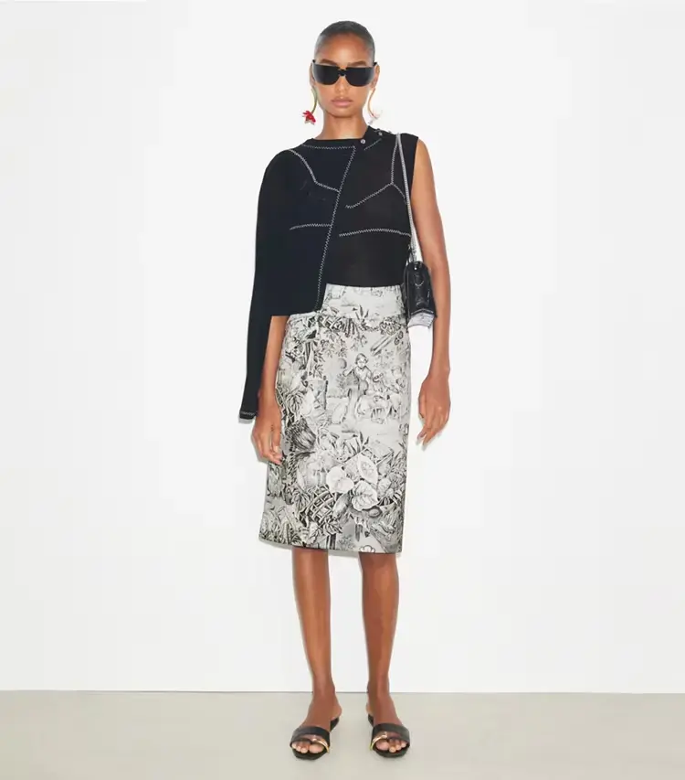Cotton And Nylon Mesh Cardigan - Image 3