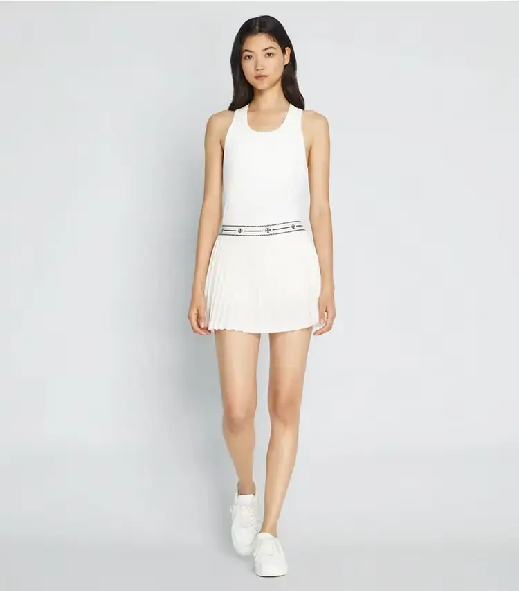 Mesh Pleated Tennis Skirt - Image 2