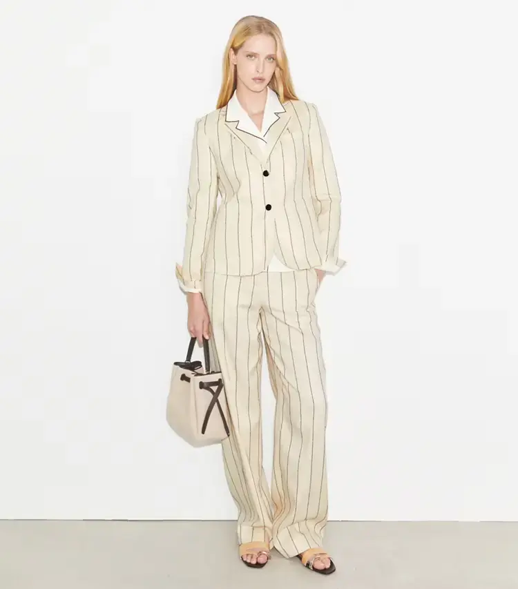 Striped Cotton Wide-Leg Pant - Image 2